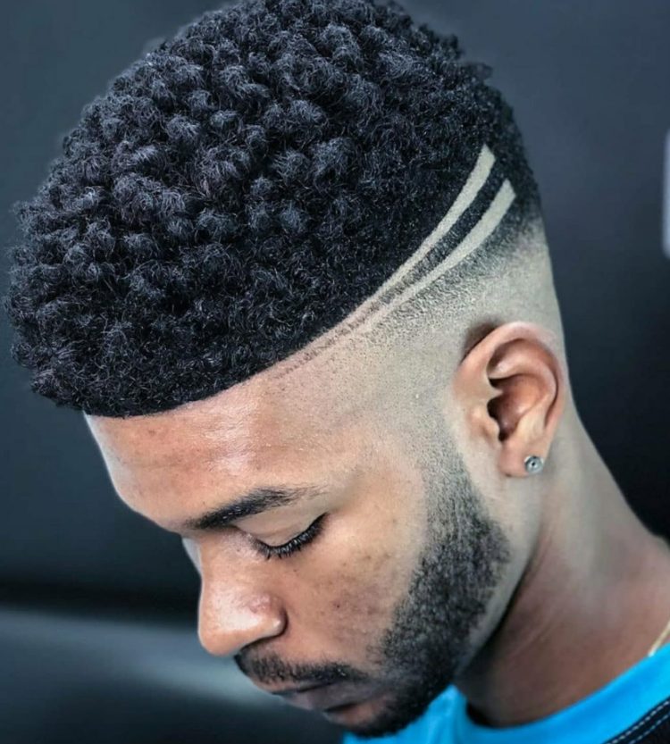 Curly top fade